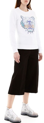 (W) KENZO 화이트 타이거 헤드 크루넥 스웨트셔츠 FA52SW7194U9-01 Sizing (W) KENZO 화이트 타이거 헤드 크루넥 스웨트셔츠 FA52SW7194U9-01