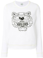 (Women) KENZO White Tiger Print Sweatshirt 2SW7254XC011-8S (Women) KENZO White Tiger Print Sweatshirt 2SW7254XC011-8S