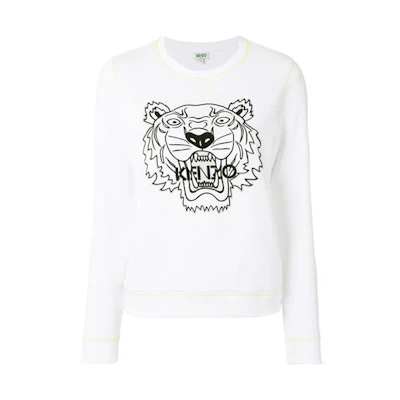 (Women) KENZO White Tiger Print Sweatshirt 2SW7254XC011-8S