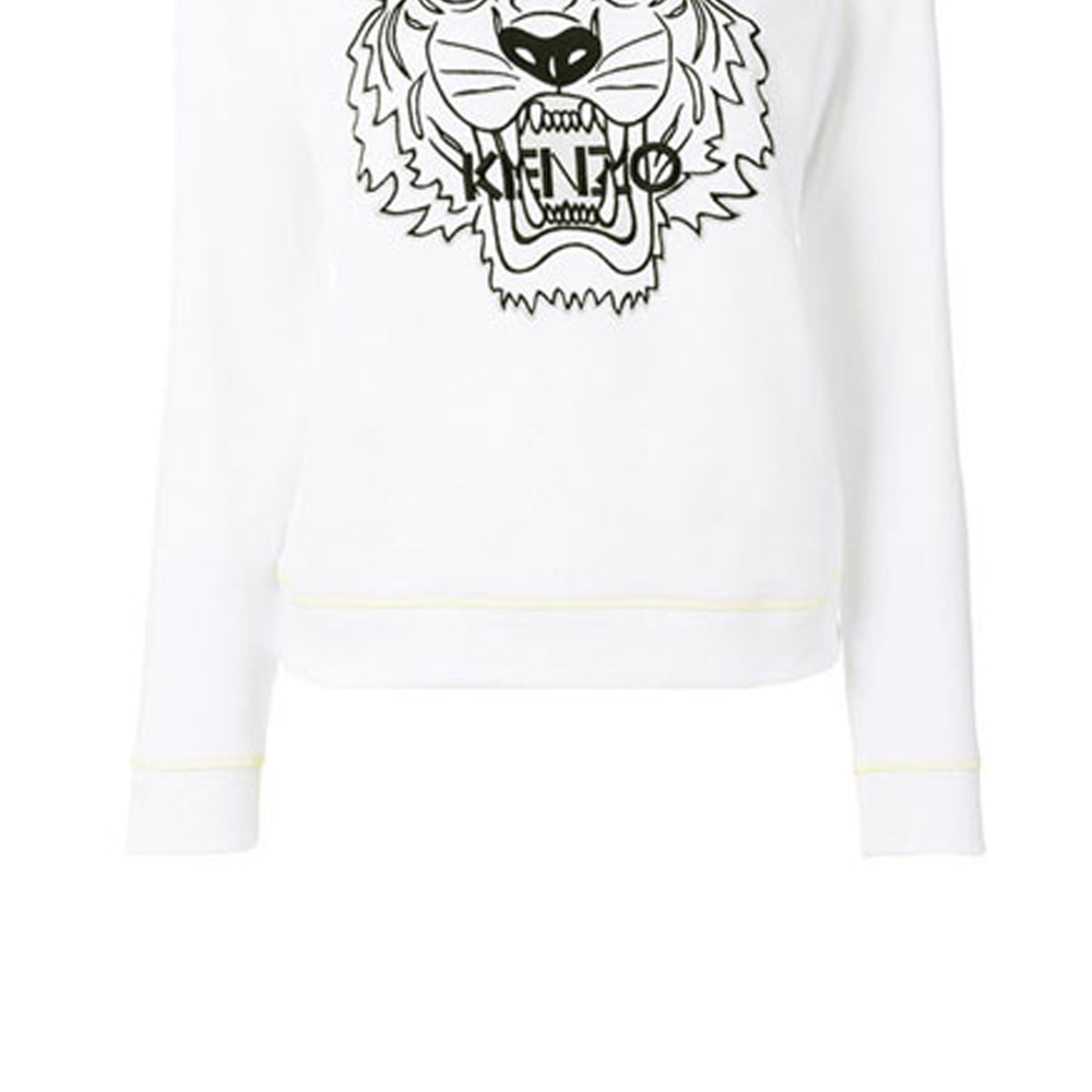 Sizing (W) KENZO 白色虎頭印花衛衣 2SW7254XC011-8S