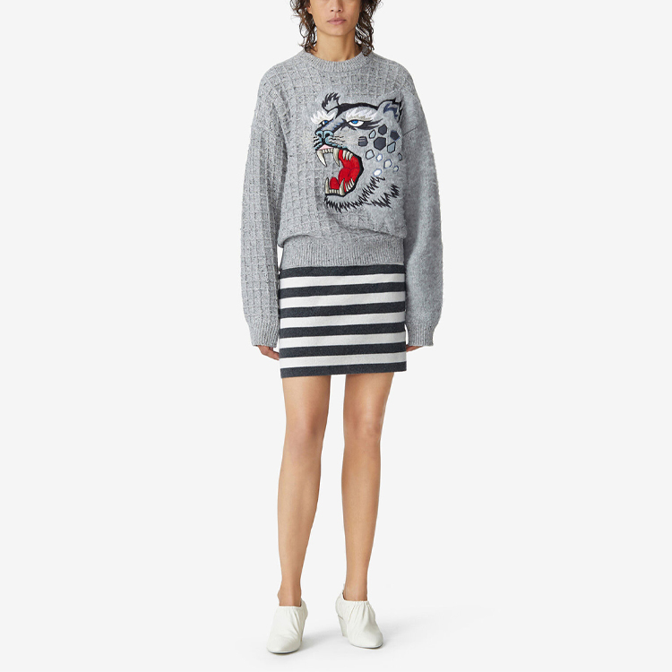 Lookbook (W) KENZO x Kansai Yamamoto 灰色虎紋羊毛毛衣 SS21 FB52PU5423AE-95