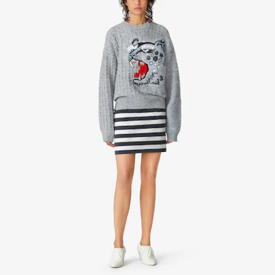 (W) KENZO x Kansai Yamamoto 灰色虎紋羊毛毛衣 SS21 FB52PU5423AE-95 Lookbook (W) KENZO x Kansai Yamamoto 灰色虎紋羊毛毛衣 SS21 FB52PU5423AE-95