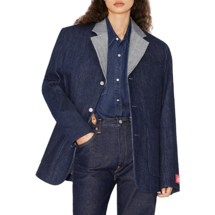 Purchase (W) KENZO x Levi''s FW23 拼接撞色牛仔外套 藍色 FD62DV241LE1-DM