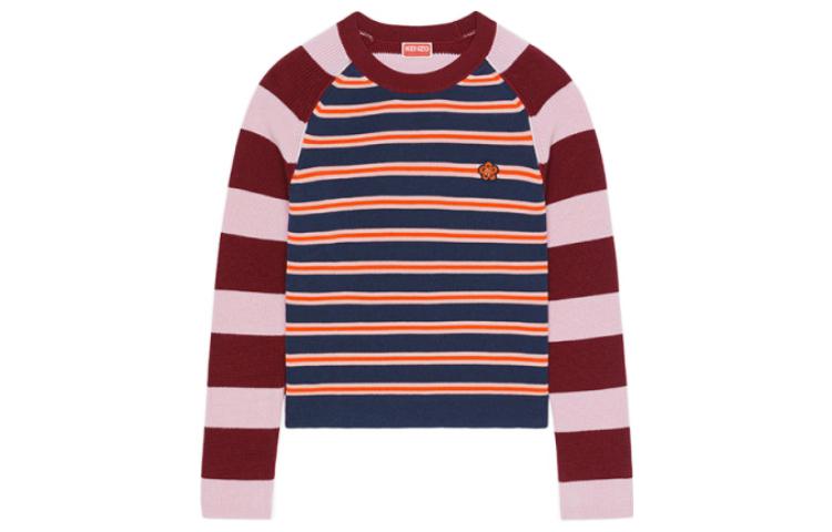 Order (Women) KENZO x Nigo  Striped Wool Knit Sweater FW22 - Begonia Pink. FC62PU3373CC-30