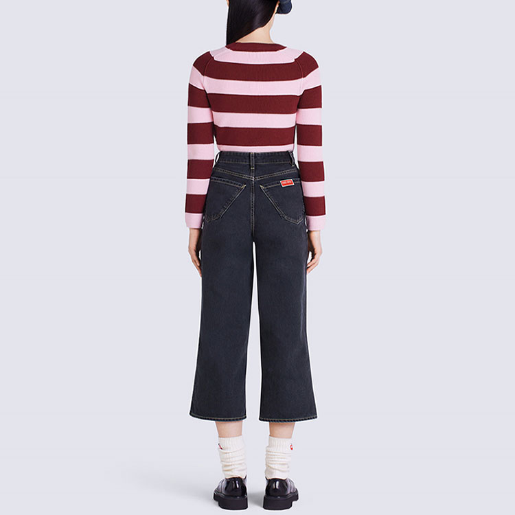 Shop (Women) KENZO x Nigo  Striped Wool Knit Sweater FW22 - Begonia Pink. FC62PU3373CC-30