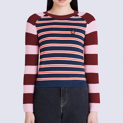 (Women) KENZO x Nigo Striped Wool Knit Sweater FW22 - Begonia Pink. FC62PU3373CC-30 Purchase (Women) KENZO x Nigo Striped Wool Knit Sweater FW22 - Begonia Pink. FC62PU3373CC-30