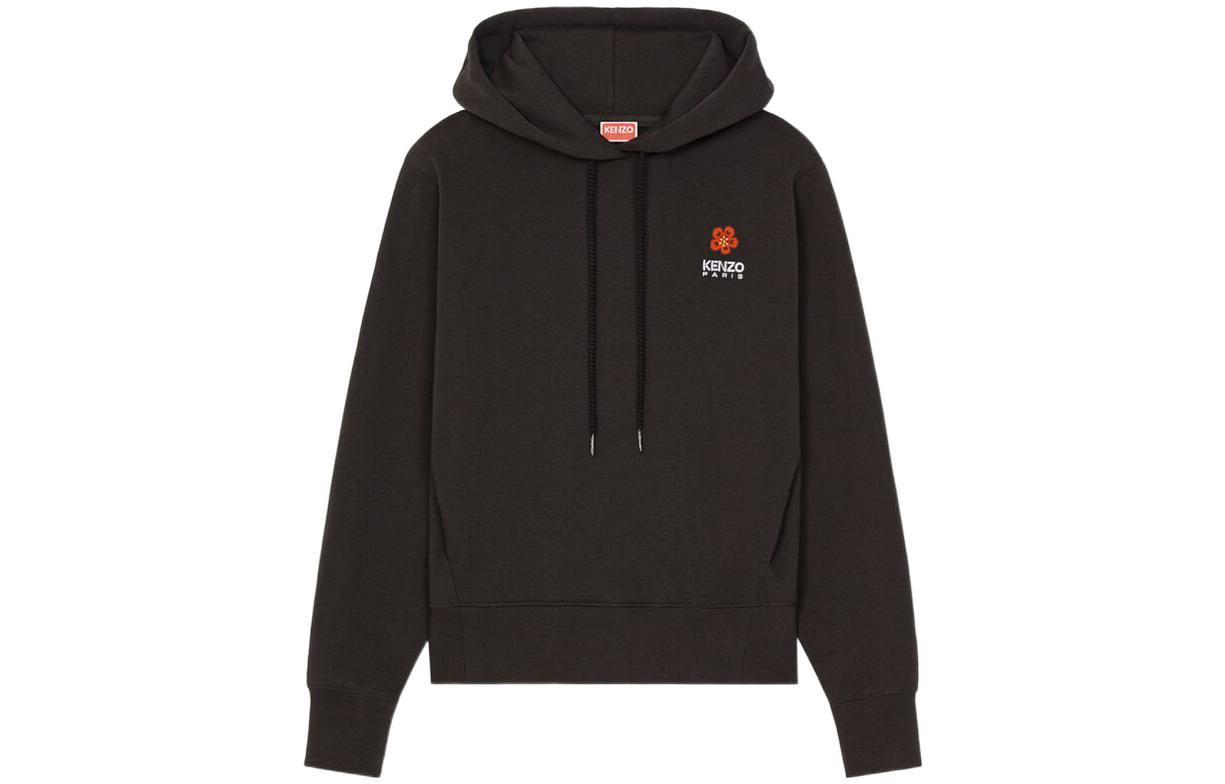 (Women) KENZO x Nigo FW22  Black Hoodie with Boke Flower Embroidery Logo. FC62SW0154MF-99J