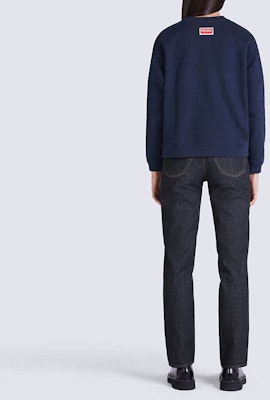 (Women) KENZO x Nigo FW22 Blue Boke Flower Logo Print Crewneck Sweatshirt FC62SW0114ME-77 Purchase (Women) KENZO x Nigo FW22 Blue Boke Flower Logo Print Crewneck Sweatshirt FC62SW0114ME-77