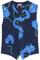 (Women) KENZO x Nigo FW22 Blue Flower Print Vest Poppy Series. FC62GI0029T1-77 (Women) KENZO x Nigo FW22 Blue Flower Print Vest Poppy Series. FC62GI0029T1-77