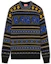 Order (W) KENZO x Nigo FW22 几何条纹提花圆领毛衣 蓝色 FC62PU3203CI-71