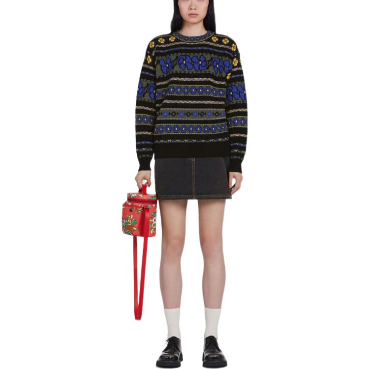 Shop (W) KENZO x Nigo FW22 几何条纹提花圆领毛衣 蓝色 FC62PU3203CI-71