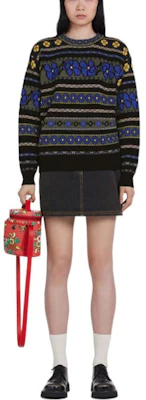 (W) KENZO x Nigo FW22 几何条纹提花圆领毛衣 蓝色 FC62PU3203CI-71 Shop (W) KENZO x Nigo FW22 几何条纹提花圆领毛衣 蓝色 FC62PU3203CI-71