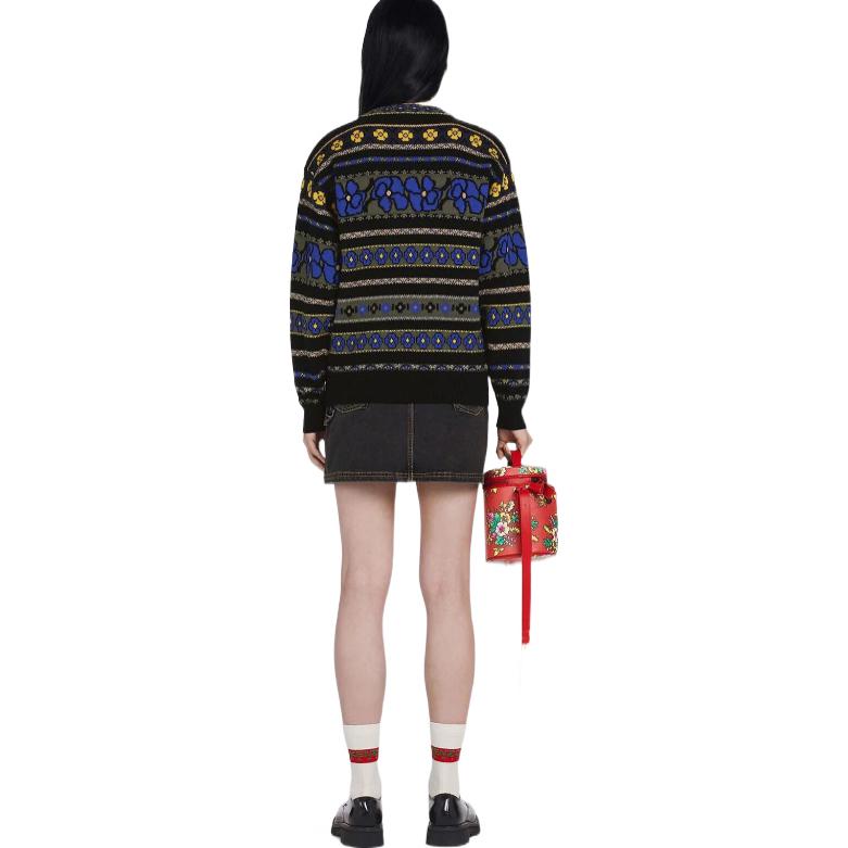 Purchase (W) KENZO x Nigo FW22 几何条纹提花圆领毛衣 蓝色 FC62PU3203CI-71