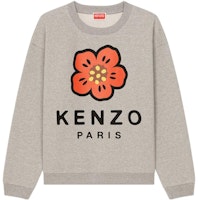 (Women) KENZO x Nigo FW22 Grey Boke Flower Logo Printed Crewneck Sweatshirt. FC62SW0114ME-94 (Women) KENZO x Nigo FW22 Grey Boke Flower Logo Printed Crewneck Sweatshirt. FC62SW0114ME-94
