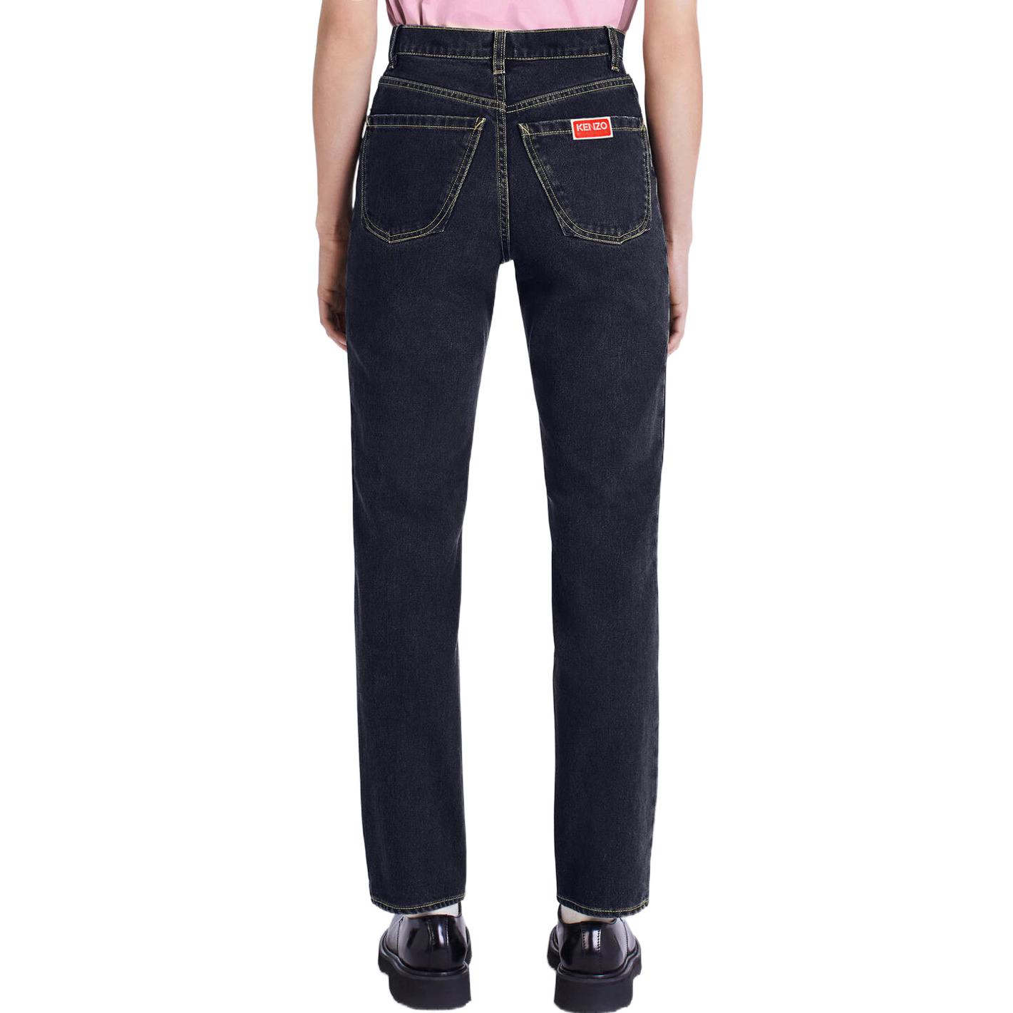 Details for (Women) KENZO x Nigo FW22  Slim Fit Black Denim Jeans FC62DP2009EJ-99