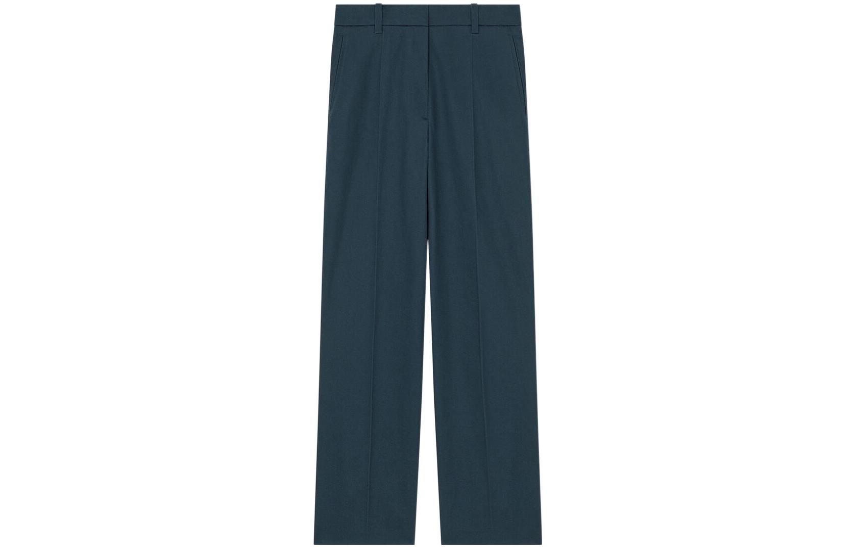 Order (Women) KENZO x Nigo FW22  Tapered Cropped Suit Pants in Navy Blue. FC62PA0529RL-77