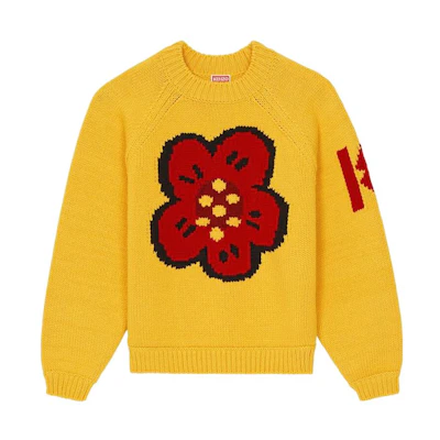 (Women) KENZO Nigo FW22 University Embroidered Orange Crewneck Sweatshirt FC62PU3213BA-40