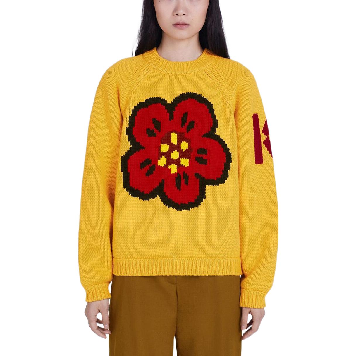Purchase (Women) KENZO x Nigo FW22  University Embroidered Orange Crewneck Sweatshirt FC62PU3213BA-40