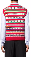 Shop (W) KENZO x Nigo FW22 大學V領無袖圖案背心 紅色 FC65PU3183CH-21