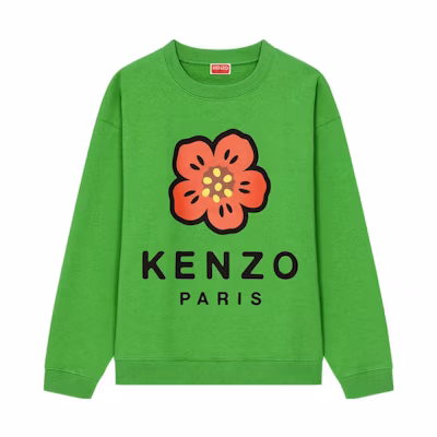(Women) KENZO Nigo FW22 Boke Flower Logo Green Crewneck Sweatshirt FC62SW0114ME-57