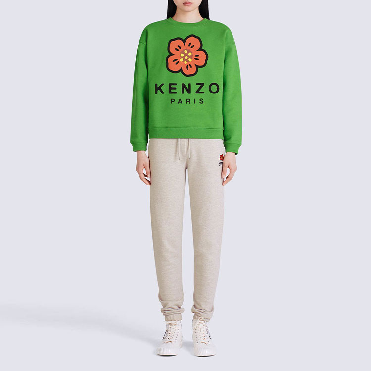 Shop (W) KENZO x Nigo FW22 花卉标志绿色圆领卫衣 FC62SW0114ME-57