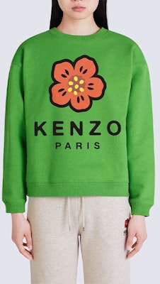 (W) KENZO x Nigo FW22 Boke Flower Logo Sweater Hijau Crewneck FC62SW0114ME-57 Details for (W) KENZO x Nigo FW22 Boke Flower Logo Sweater Hijau Crewneck FC62SW0114ME-57