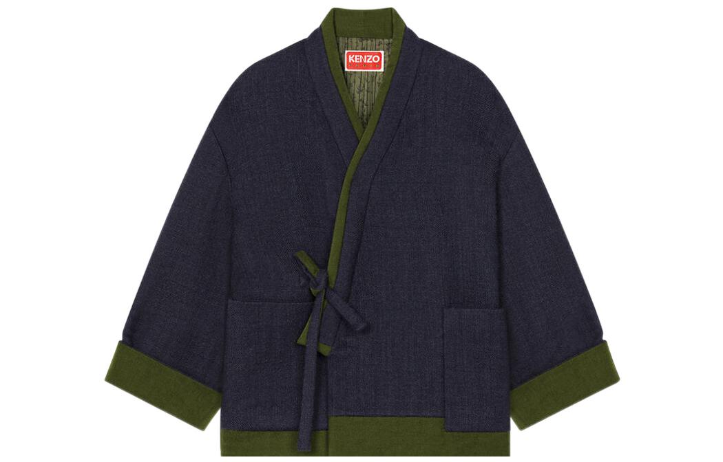 (Women) KENZO x Nigo FW22 East Meets West Patchwork V-Neck Jacket Women’s Blue. FC62MA0569OB-77