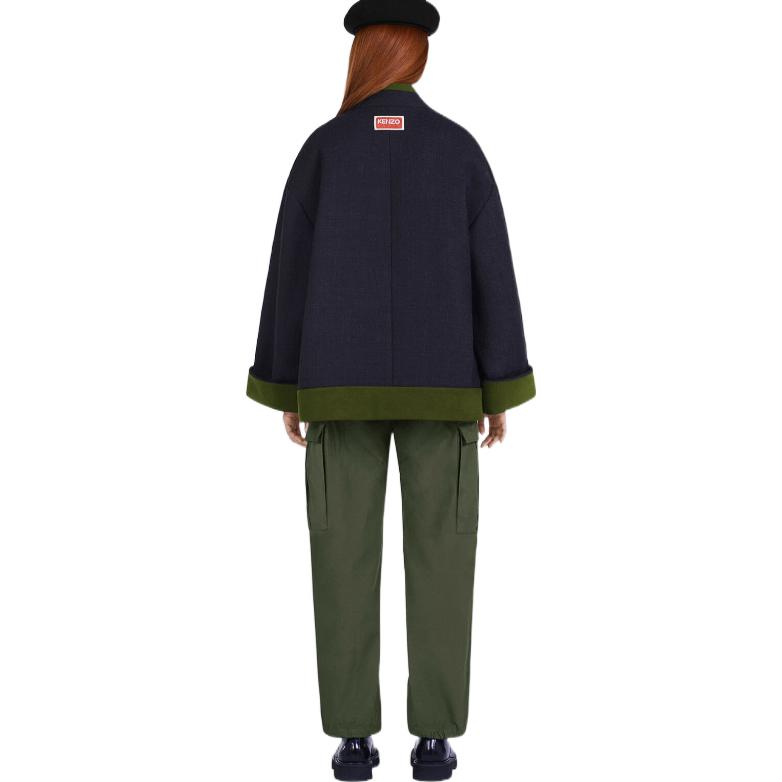 Purchase (Women) KENZO x Nigo FW22 East Meets West Patchwork V-Neck Jacket Women’s Blue. FC62MA0569OB-77