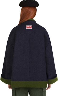 (Women) KENZO x Nigo FW22 East Meets West Patchwork V-Neck Jacket Women’s Blue. FC62MA0569OB-77 Sizing (Women) KENZO x Nigo FW22 East Meets West Patchwork V-Neck Jacket Women’s Blue. FC62MA0569OB-77