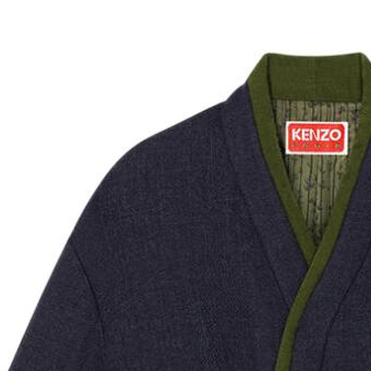 Cheap (Women) KENZO x Nigo FW22 East Meets West Patchwork V-Neck Jacket Women’s Blue. FC62MA0569OB-77