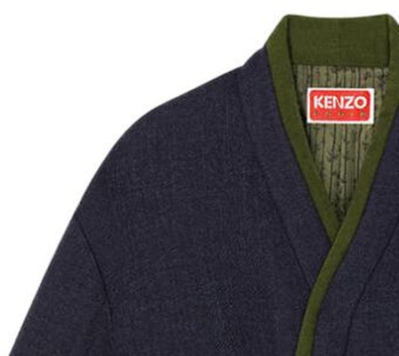 (Women) KENZO x Nigo FW22 East Meets West Patchwork V-Neck Jacket Women’s Blue. FC62MA0569OB-77 Cheap (Women) KENZO x Nigo FW22 East Meets West Patchwork V-Neck Jacket Women’s Blue. FC62MA0569OB-77