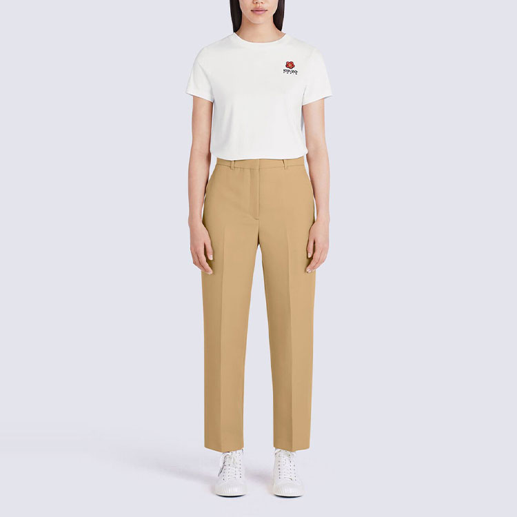 Shop (W) KENZO x Nigo FW22 女款白色花卉刺绣圆领T恤 FC62TS0124SO-01