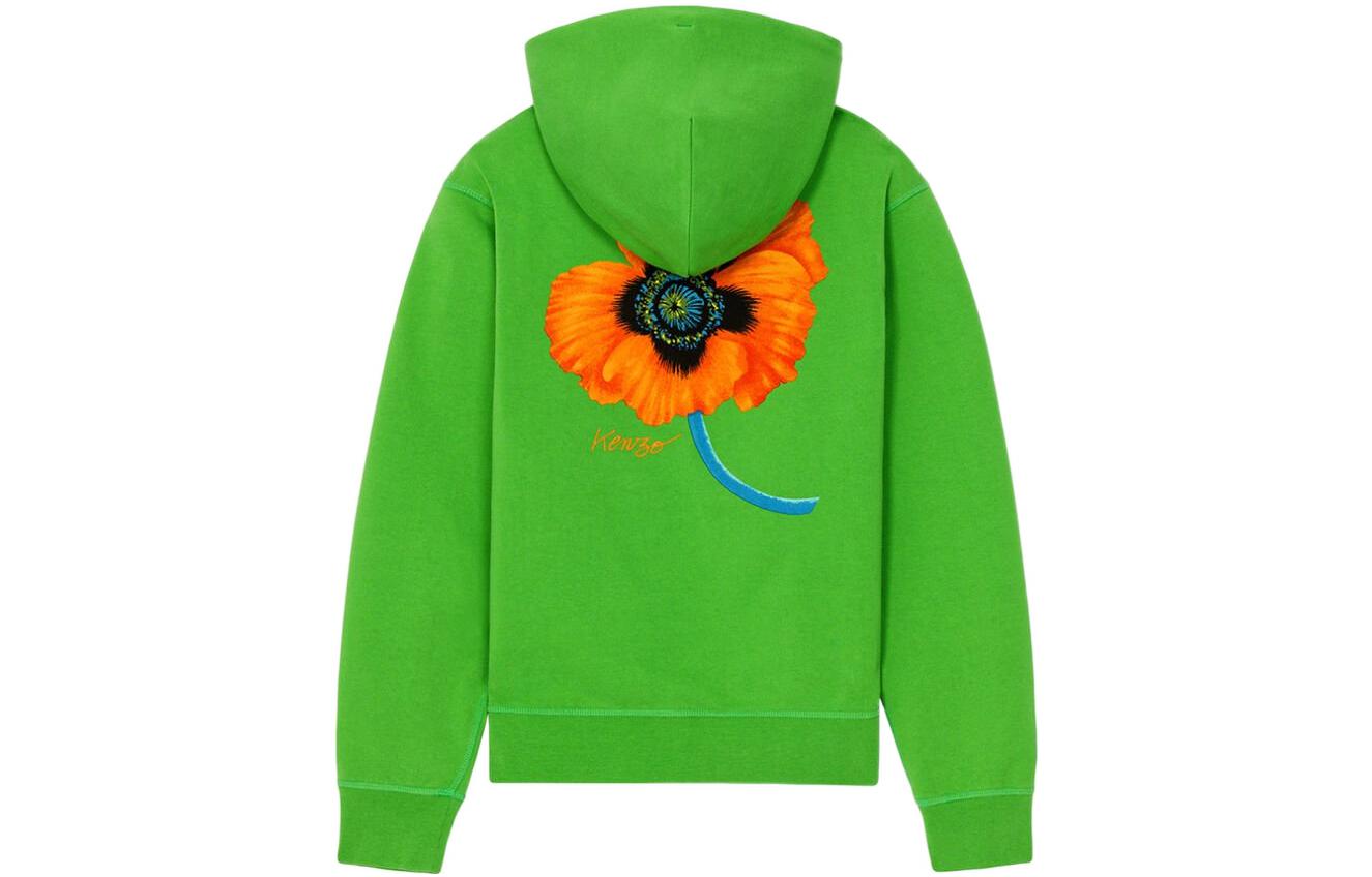(Women) KENZO Nigo FW22 Floral Print Hoodie Poppy Series Green 秋季 FC62BL8004MF-57 圖 2
