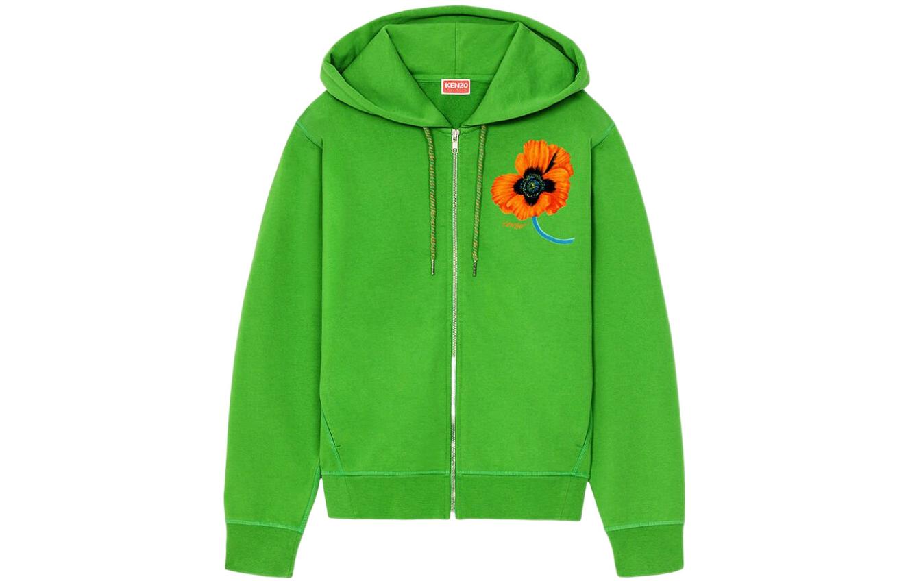 (Women) KENZO Nigo FW22 Floral Print Hoodie Poppy Series Green 秋季 FC62BL8004MF-57 圖 3