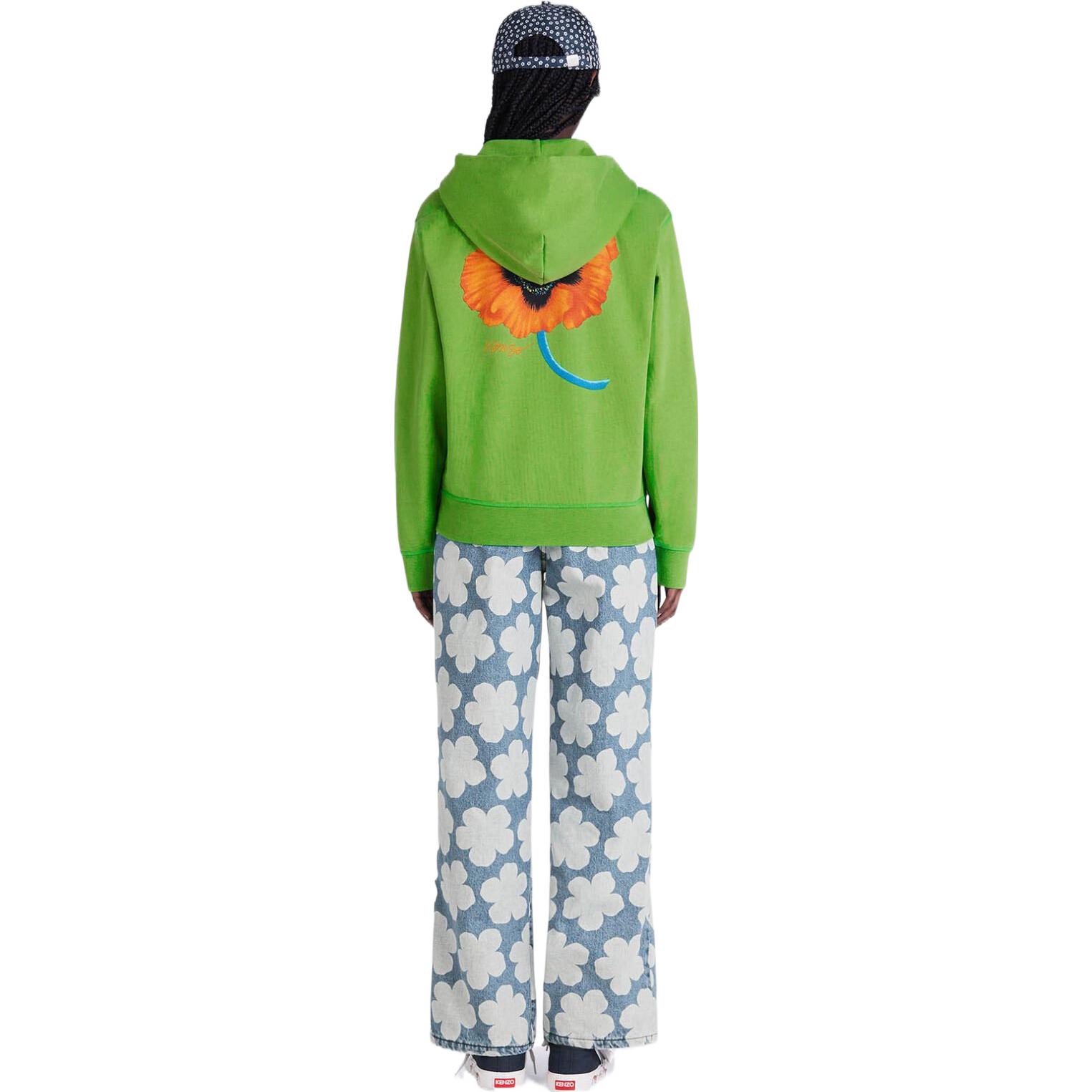 (Women) KENZO Nigo FW22 Floral Print Hoodie Poppy Series Green 秋季 FC62BL8004MF-57 圖 5