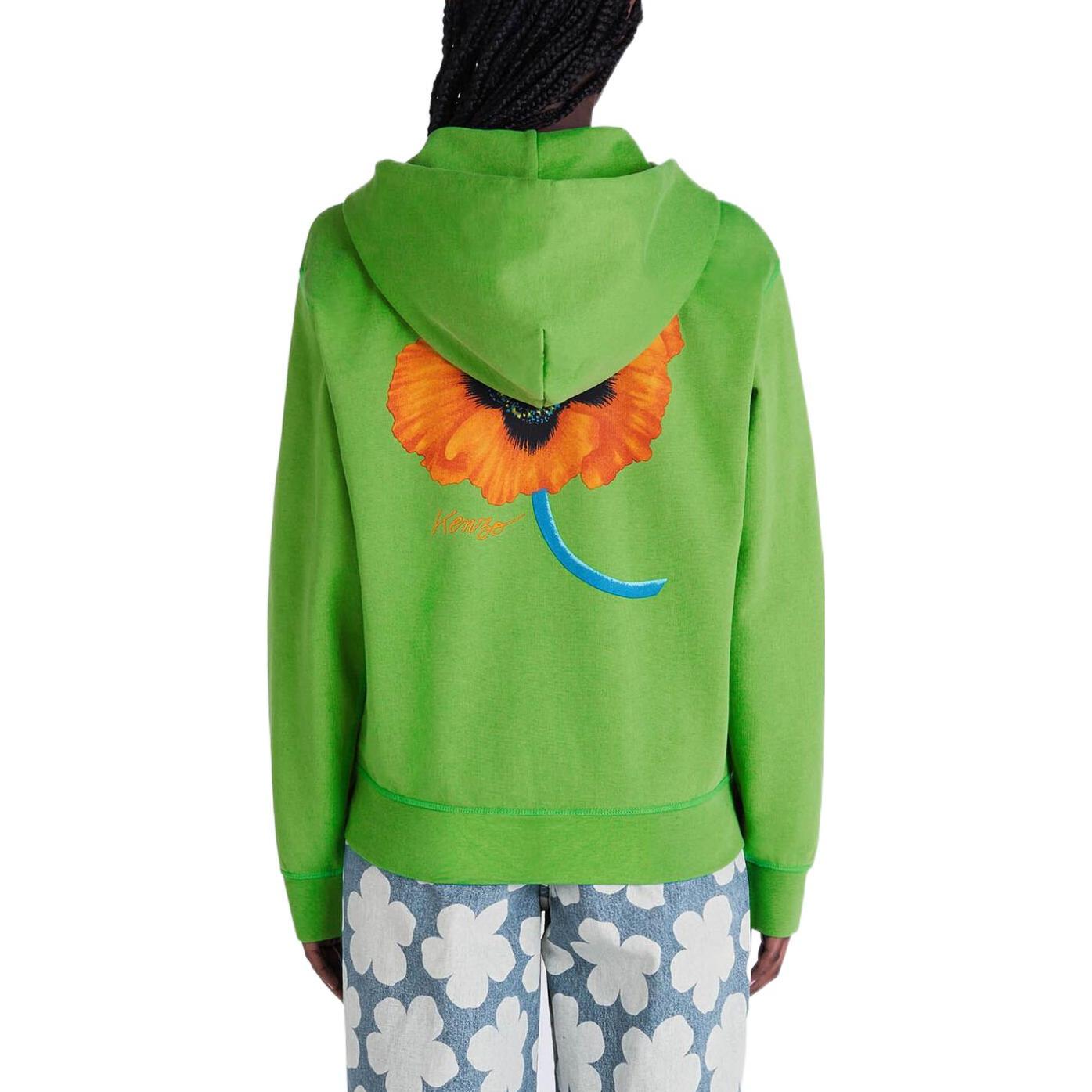 (Women) KENZO Nigo FW22 Floral Print Hoodie Poppy Series Green 秋季 FC62BL8004MF-57 圖 7