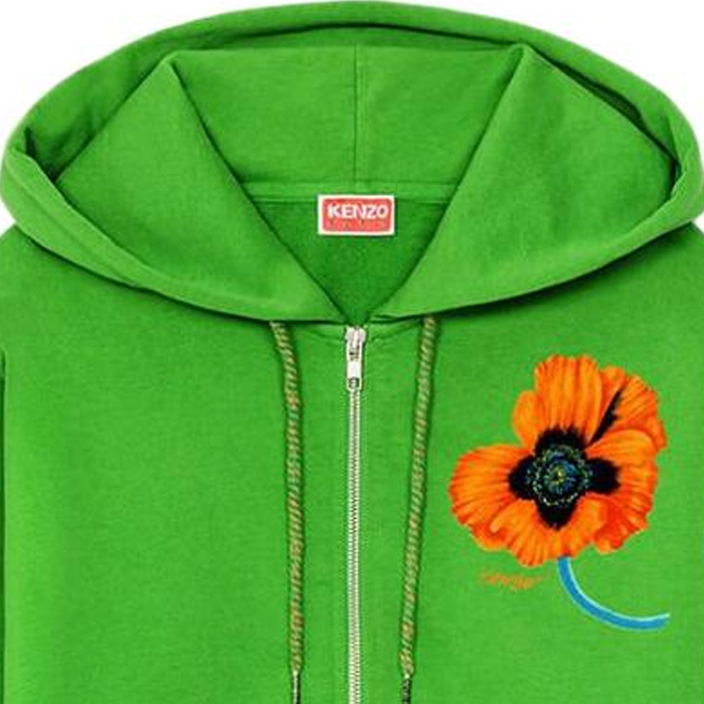 (Women) KENZO Nigo FW22 Floral Print Hoodie Poppy Series Green 秋季 FC62BL8004MF-57 圖 8