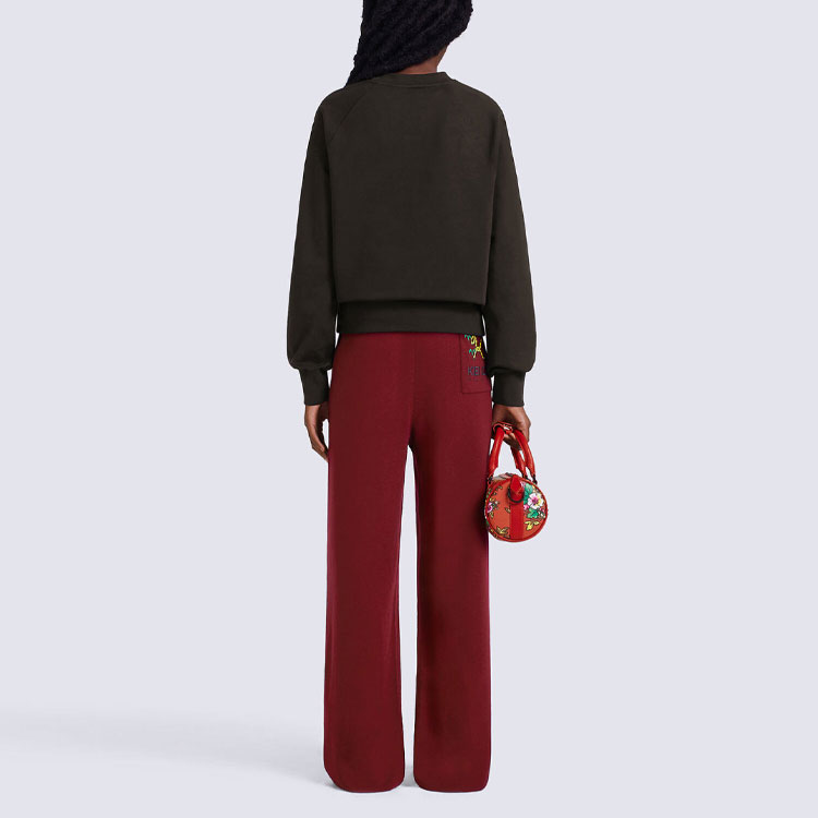 Purchase (Women) Kenzo x Nigo FW22 Tiger Tail Logo Embroidered Black Sweatshirt Women FC62SW6584MF-99J