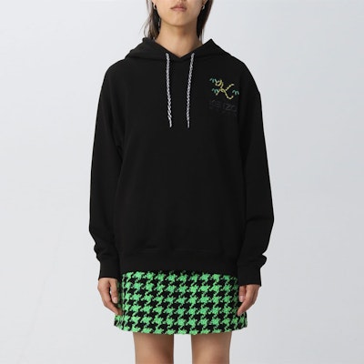 (W) KENZO x Nigo FW22 老虎尾刺繡標誌連帽黑色衛衣 FC62SW0144MF-99J Shop (W) KENZO x Nigo FW22 老虎尾刺繡標誌連帽黑色衛衣 FC62SW0144MF-99J