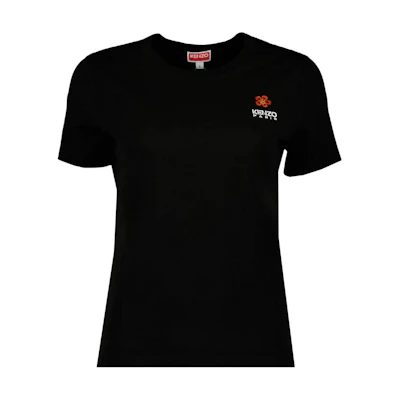 (Women) KENZO Nigo SS22 Black Embroidered Graphic T-Shirt FC62TS0124SO-99