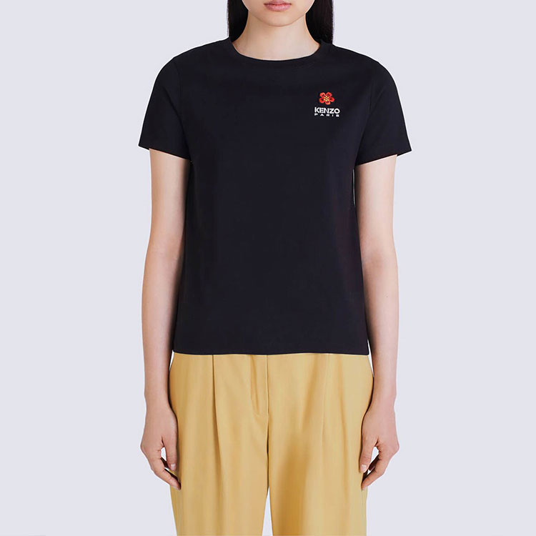 Details for (W) KENZO x Nigo SS22 黑色刺绣图案T恤 FC62TS0124SO-99