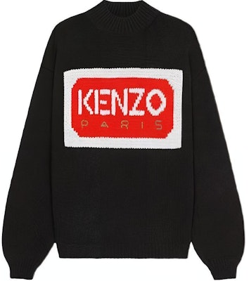 (W) KENZO x Nigo SS23 Sweater Hitam Logo Jacquard Knit Pullover. FD52PU3853LA-99J Order (W) KENZO x Nigo SS23 Sweater Hitam Logo Jacquard Knit Pullover. FD52PU3853LA-99J
