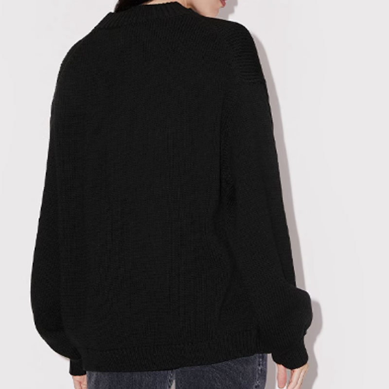 Purchase (W) KENZO x Nigo SS23 Sweater Hitam Logo Jacquard Knit Pullover. FD52PU3853LA-99J