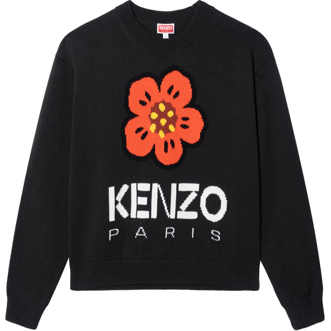 (Women) KENZO x NIGO SS23 Chinese New Year Boke Flower Logo Sweater Black FD52PU3803LC-99J