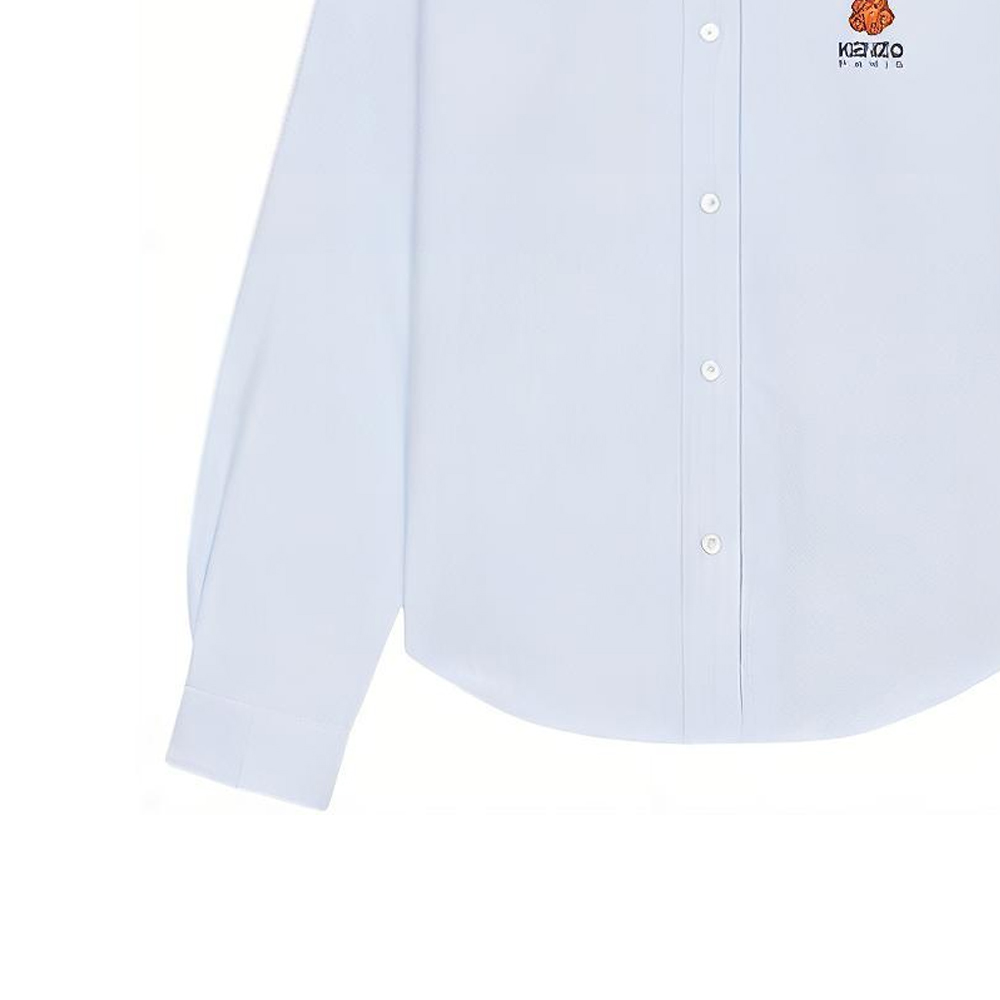 Cheap (W) ケンゾー x ニゴ SS23 フローラルロゴプリント 長袖シャツ ウィメンズ ライトブルー FD52CH0879LO-64