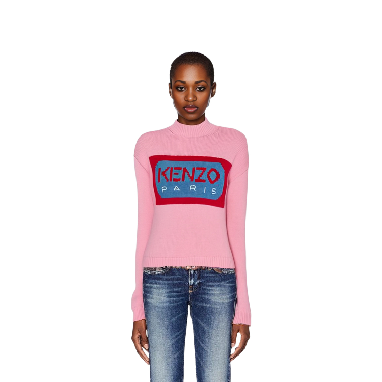 Sizing (W) KENZO x Nigo SS23 Pink Jacquard Knit Pullover Sweater Pink. FD52PU3853LA-30
