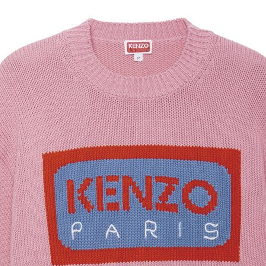 Cheap (W) KENZO x Nigo SS23 Pink Jacquard Knit Pullover Sweater Pink. FD52PU3853LA-30