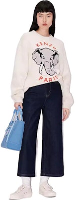 (W) KENZO x Nigo SS23 像素大象提花針織女款米白色毛衣 FD52PU3653BA-02 Shop (W) KENZO x Nigo SS23 像素大象提花針織女款米白色毛衣 FD52PU3653BA-02