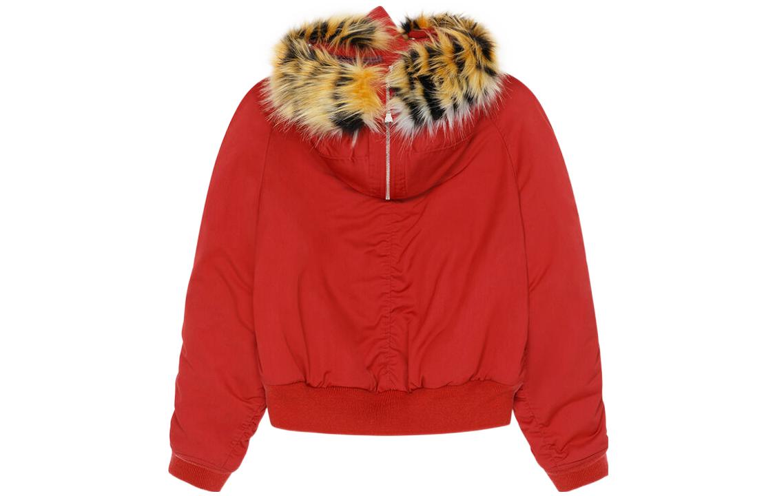 Lookbook (W) KENZO x Nigo 西部花卉 FW22 紅色拉鍊連帽外套。 FC62OU1029OC-21