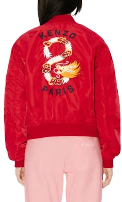 (W) KENZO Jaket Bomber Merah Bordir Year of the Dragon Zip-Up Kasual. FE52BL179YOC-22 Purchase (W) KENZO Jaket Bomber Merah Bordir Year of the Dragon Zip-Up Kasual. FE52BL179YOC-22